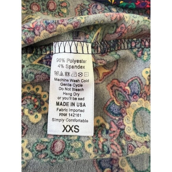 LuLaRoe Irma Women's Navy Blue Colorful Long Top - Picture 6 of 6